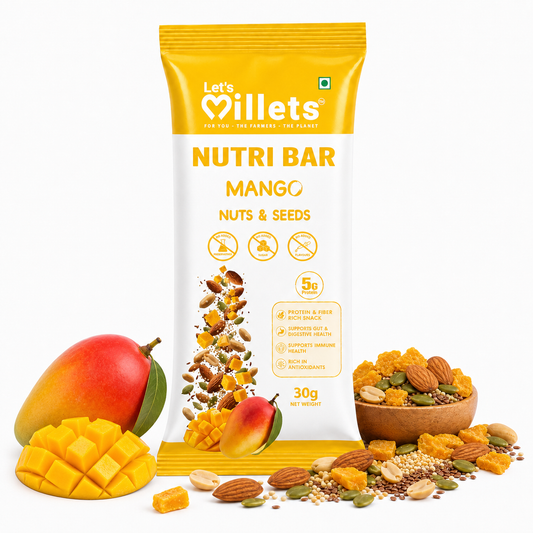 Nutri Bar – Mango | Healthy Millet, Seeds & Nuts | Pack of 10